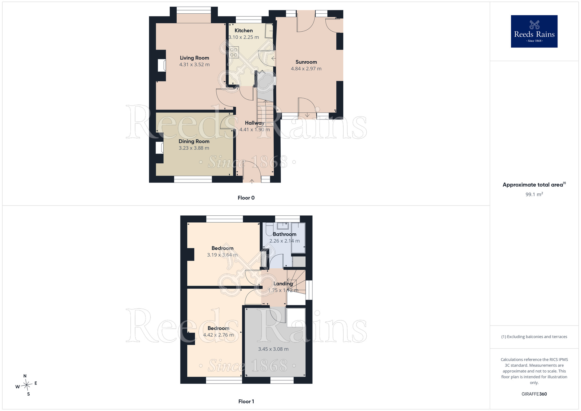 Floorplan of 3 bedroom Semi Detached House for sale, Whitechapel Grove, Scholes, West Yorkshire, BD19