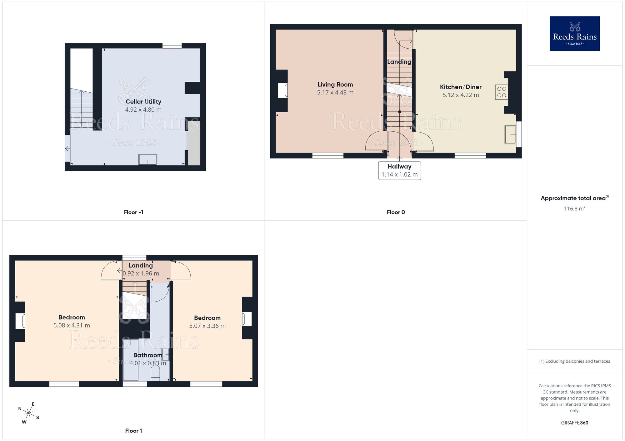 Floorplan of 2 bedroom Detached House for sale, Oxford Road, Gomersal, West Yorkshire, BD19