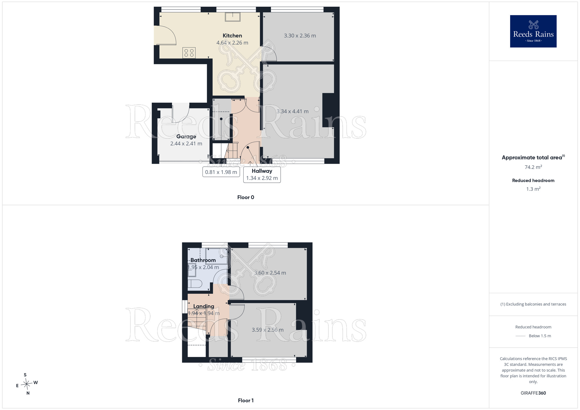 Floorplan of 2 bedroom Semi Detached House for sale, Plane Trees Close, Cleckheaton, West Yorkshire, BD19
