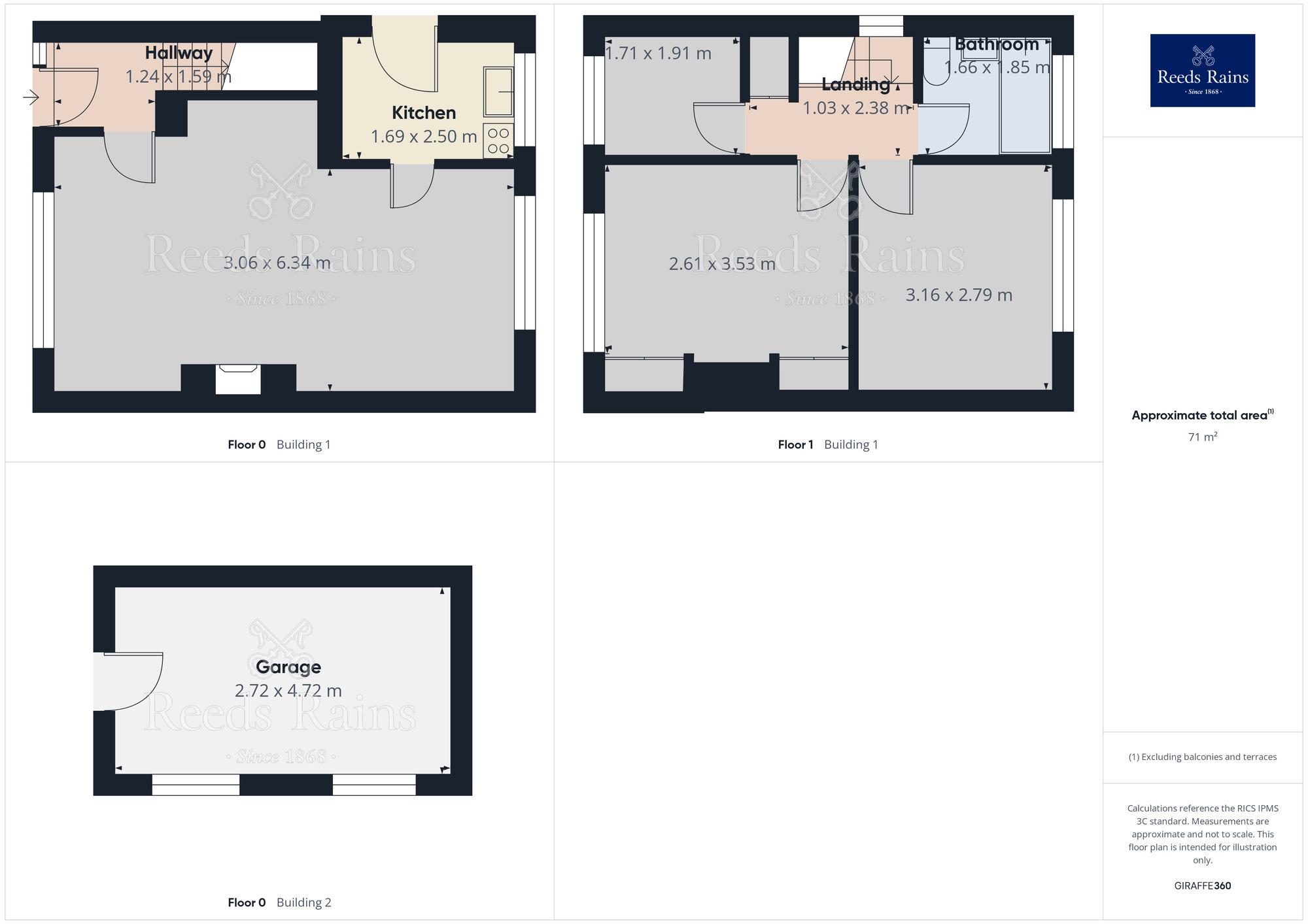 Floorplan of 3 bedroom Semi Detached House for sale, Hill Street, Cleckheaton, West Yorkshire, BD19