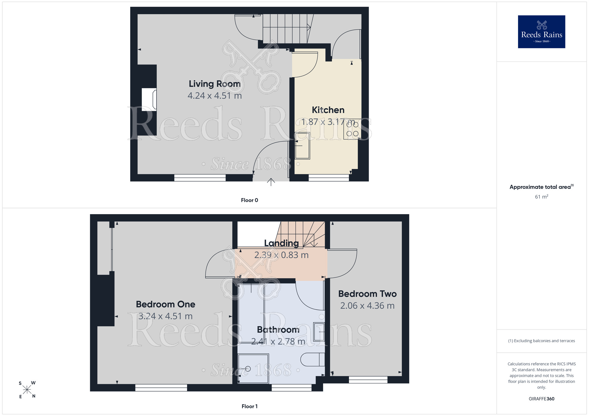 Floorplan of 2 bedroom House to rent, Paley Terrace, Bradford, West Yorkshire, BD4