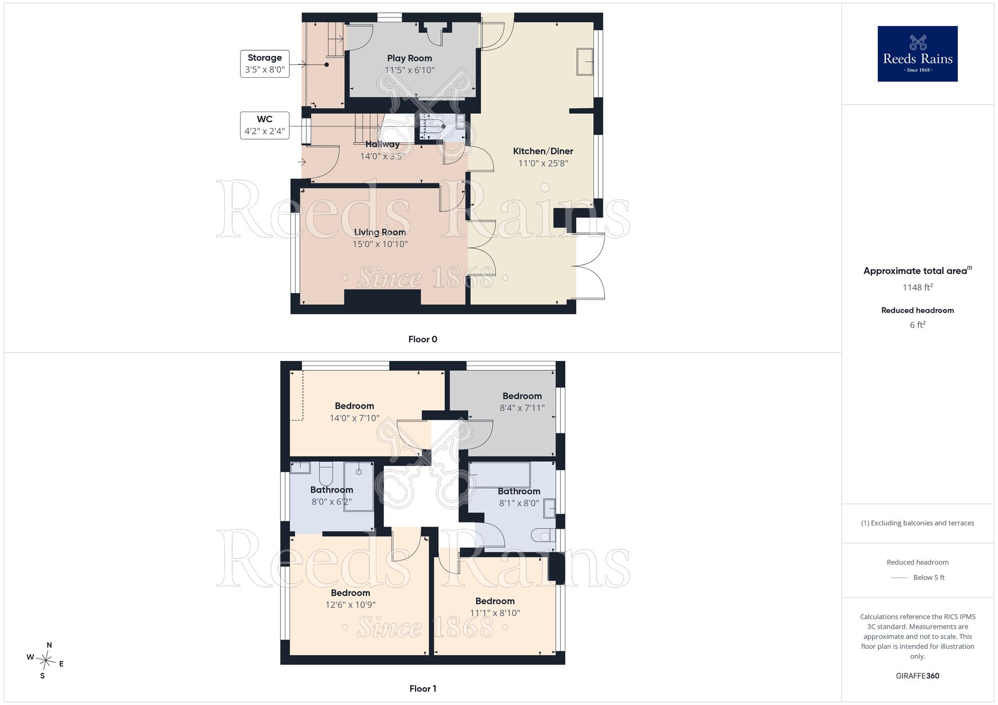 Floorplan of 4 bedroom Detached House for sale, Quaker Lane, Cleckheaton, West Yorkshire, BD19