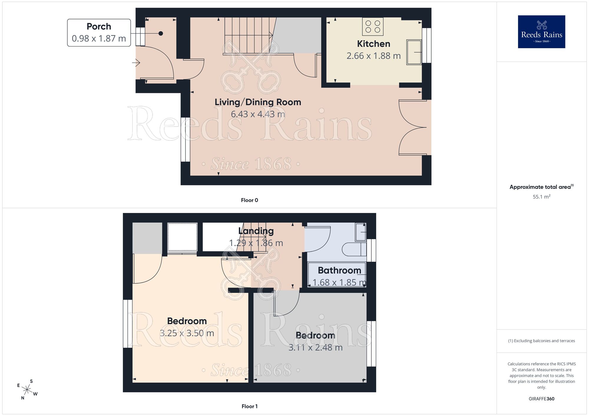 Floorplan of 2 bedroom Semi Detached House for sale, Tramways, Oakenshaw, West Yorkshire, BD12