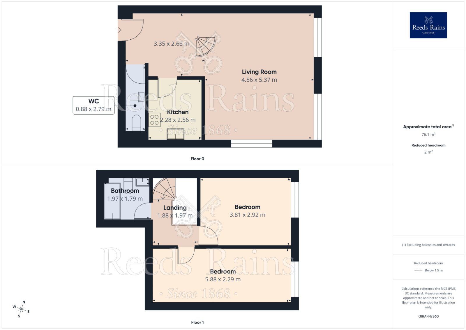 Floorplan of 2 bedroom Flat for sale, High Street, Heckmondwike, West Yorkshire, WF16