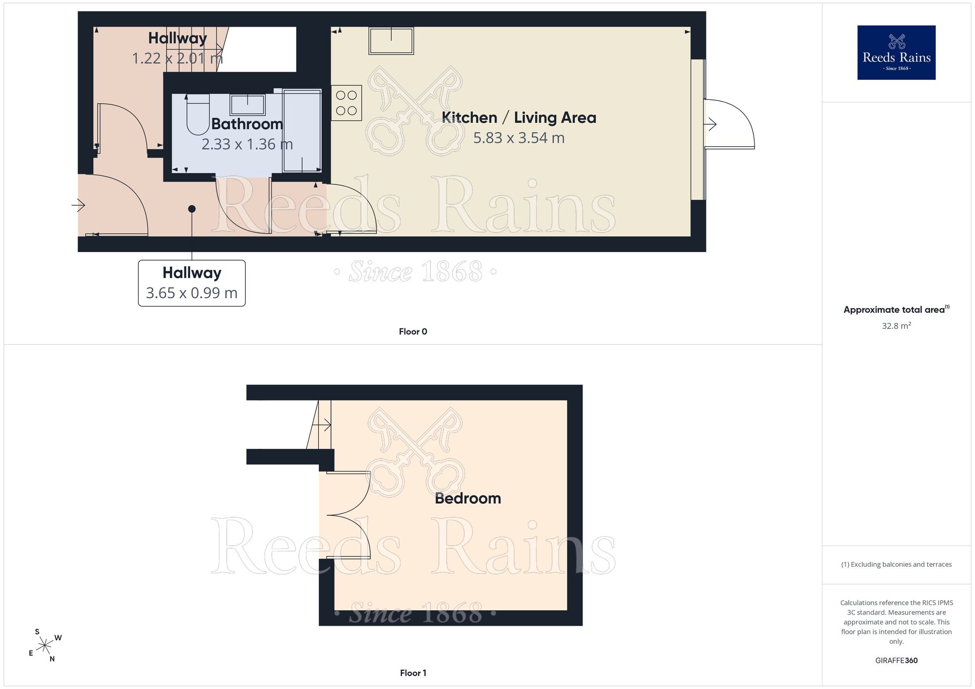 Floorplan of 1 bedroom Flat for sale, Low Westwood Lane, Linthwaite, West Yorkshire, HD7