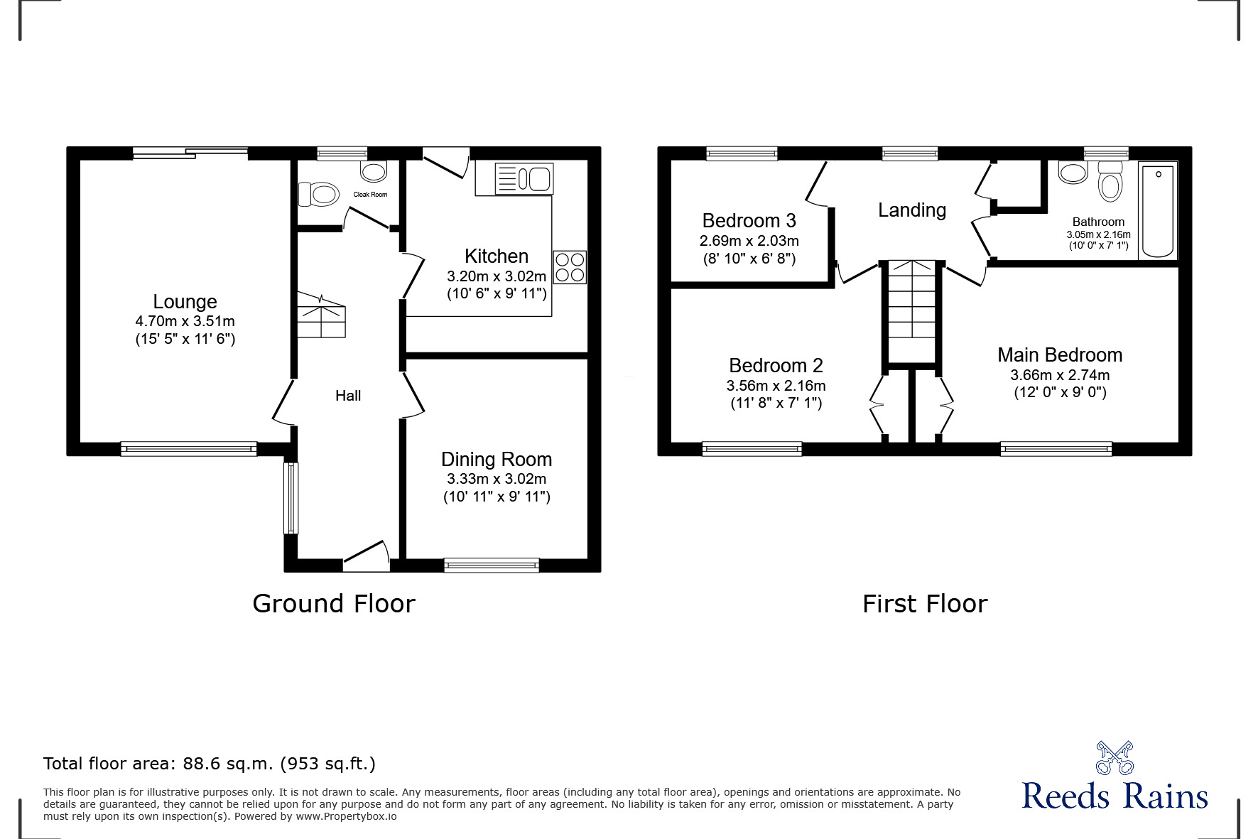 Floorplan of 3 bedroom Detached House to rent, Broadoak Road, Langford, Bristol, BS40