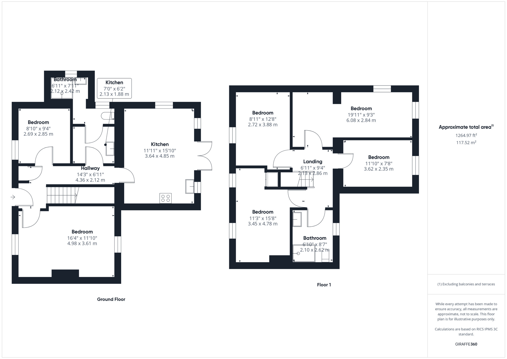 Floorplan of 6 bedroom Semi Detached House to rent, Buxton Walk, Bristol, BS7