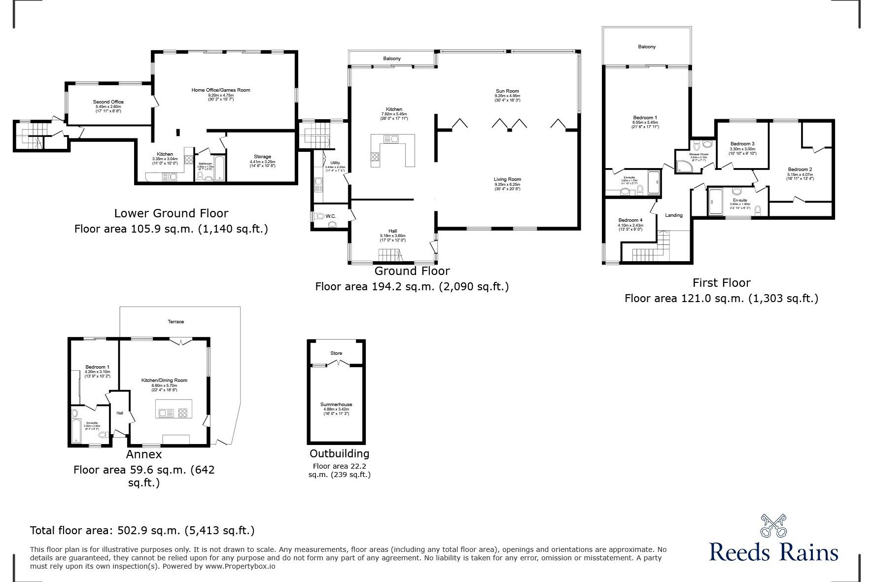 Floorplan of 4 bedroom Detached House for sale, Dial Hill Road, North Somerset, BS21