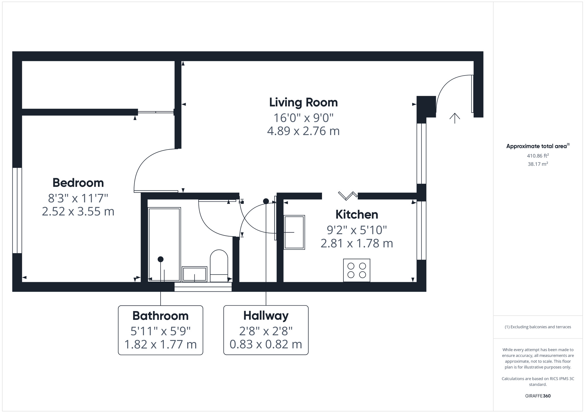 Floorplan of 1 bedroom  Flat to rent, Stonebridge, Clevedon, Avon, BS21