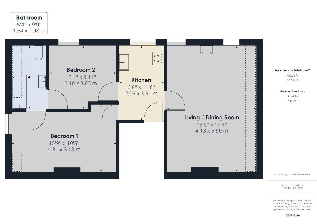 Floorplan of 2 bedroom  Flat to rent, Leagrove Road, Clevedon, Avon, BS21