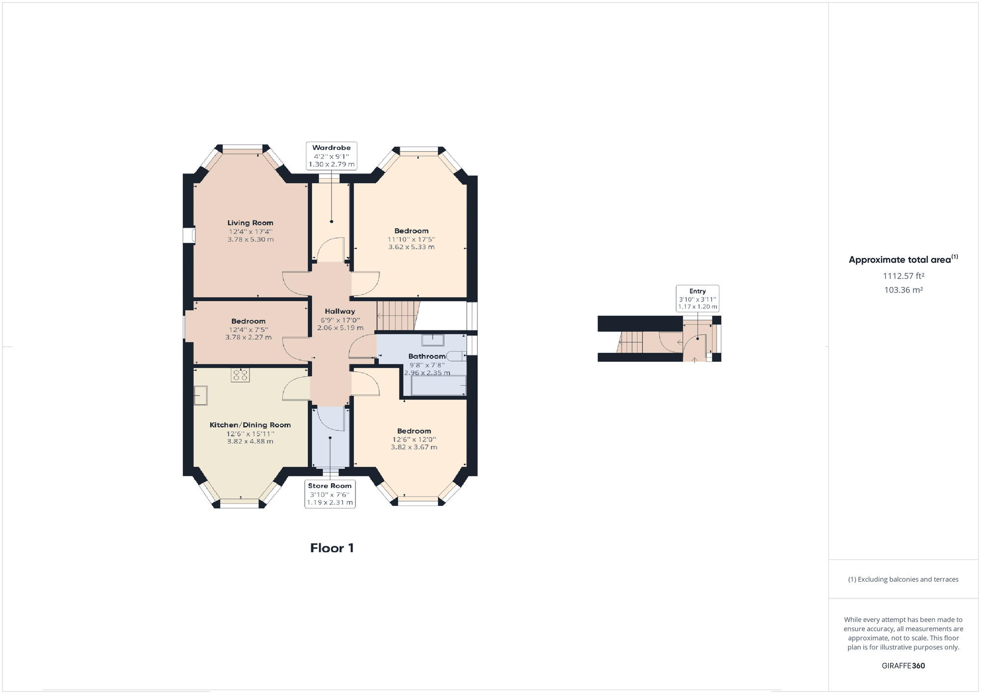 Floorplan of 3 bedroom  Flat for sale, Leagrove Road, North Somerset, BS21
