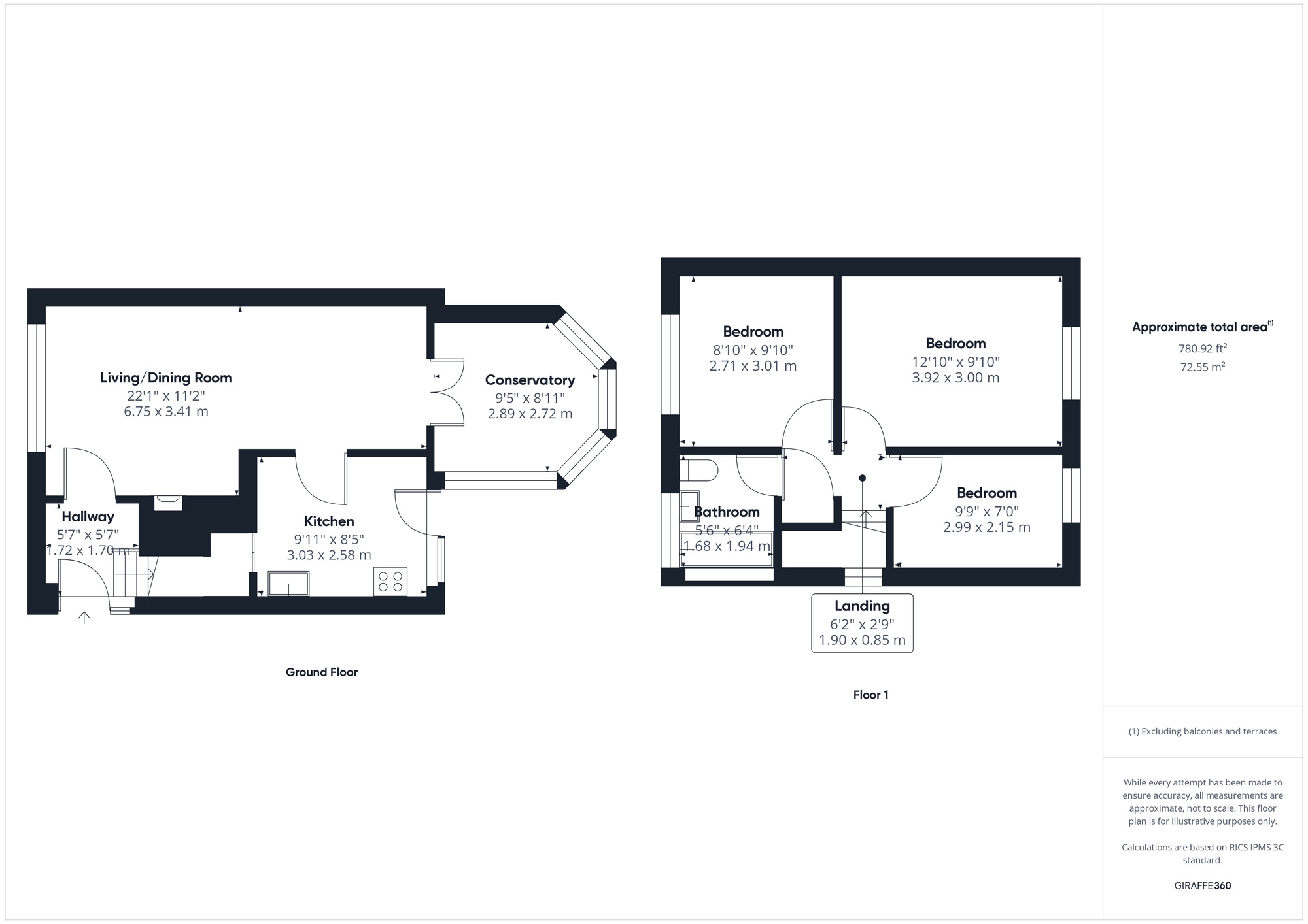 Floorplan of 3 bedroom Semi Detached House for sale, The Penns, Clevedon, North Somerset, BS21