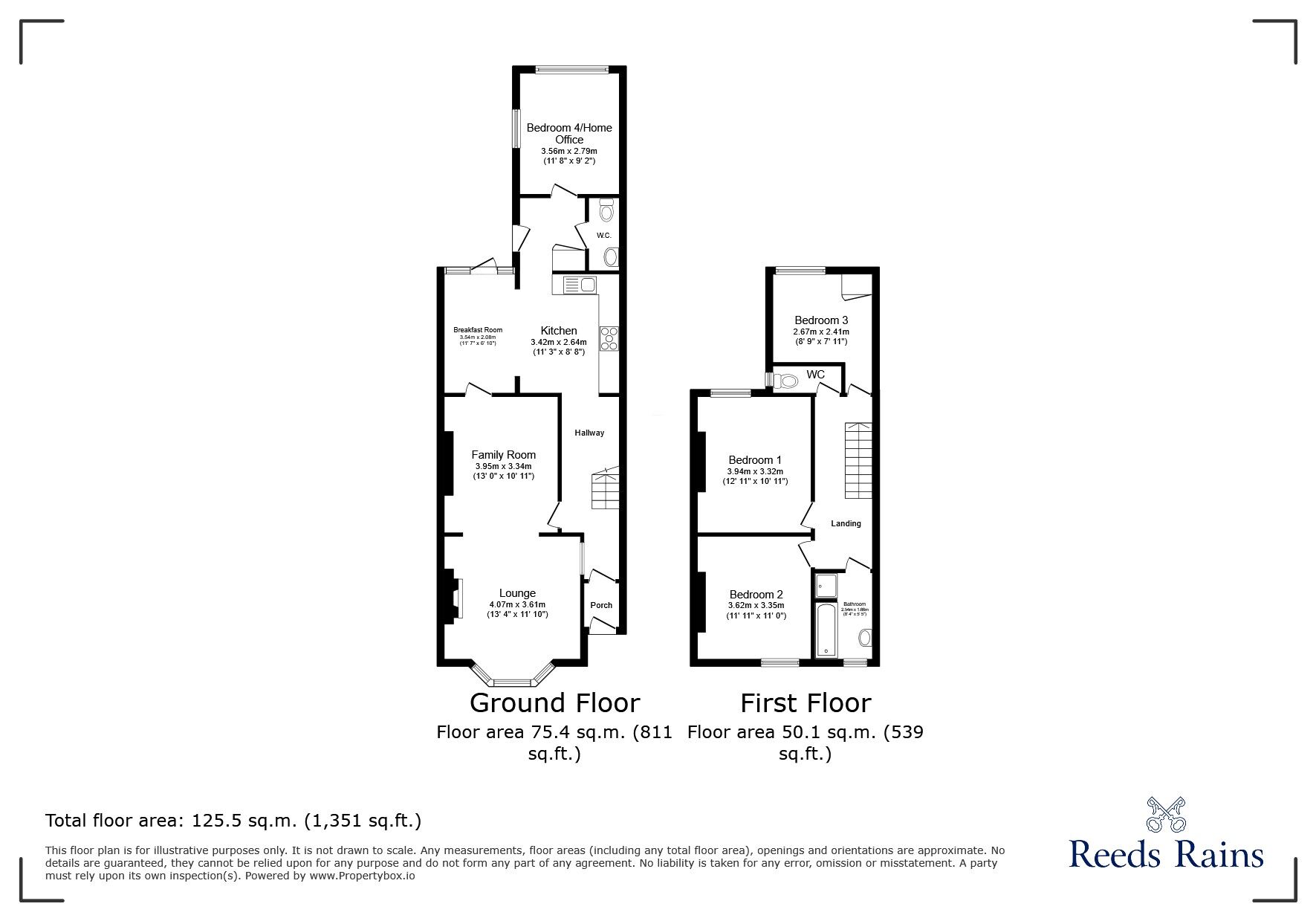 Floorplan of 4 bedroom Mid Terrace House for sale, Griffin Road, Clevedon, North Somerset, BS21