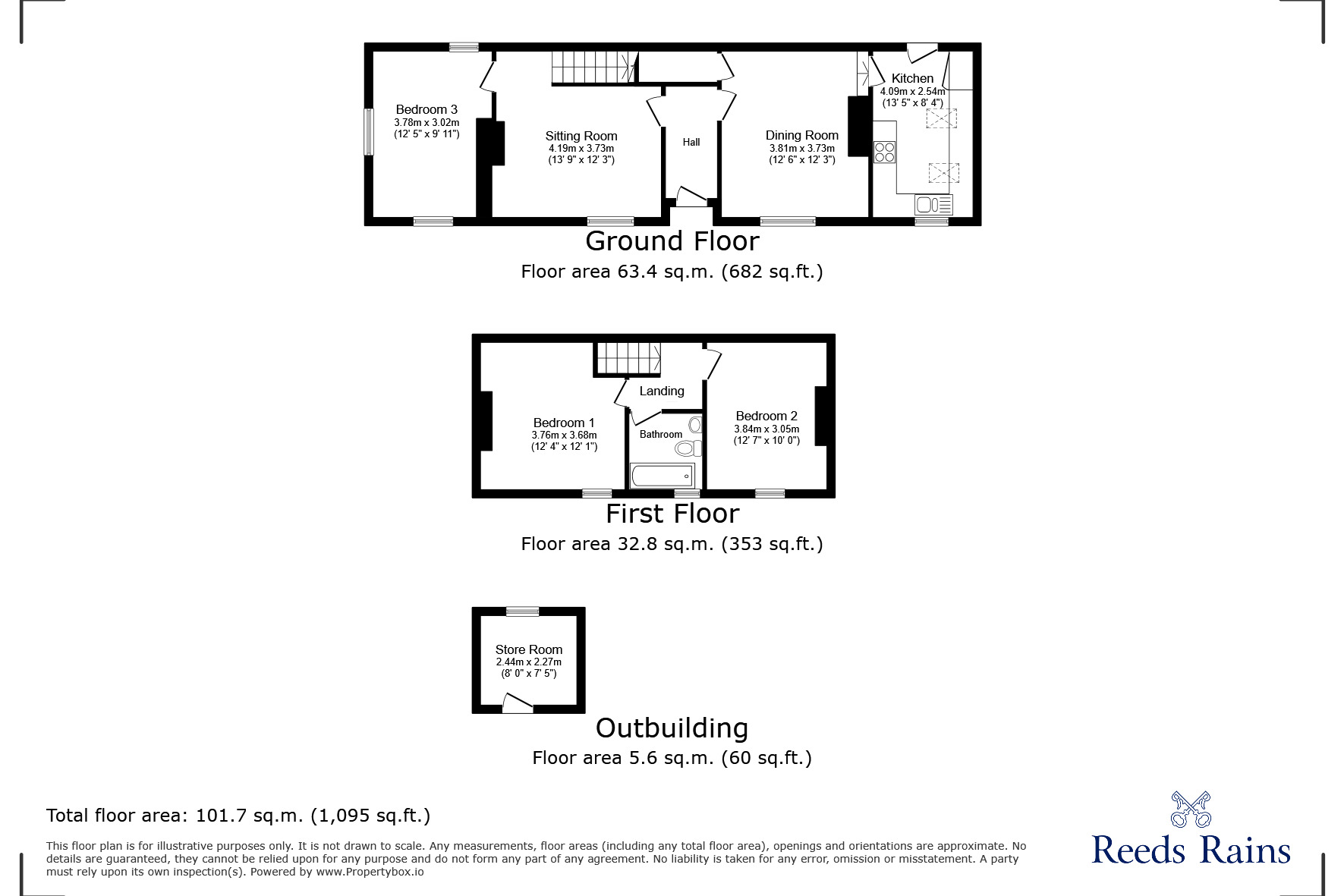 Floorplan of 3 bedroom Detached Property to rent, Walton-in-Gordano, Clevedon, North Somerset, BS21