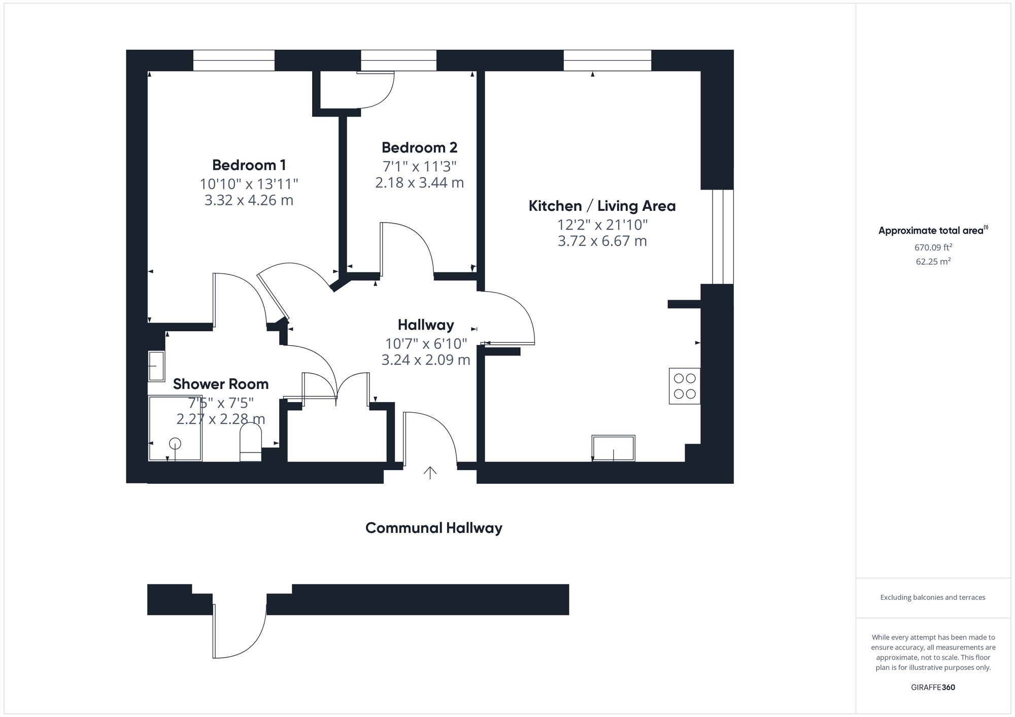 Floorplan of 2 bedroom  Flat for sale, Moorhen Road, Yatton, Bristol, BS49