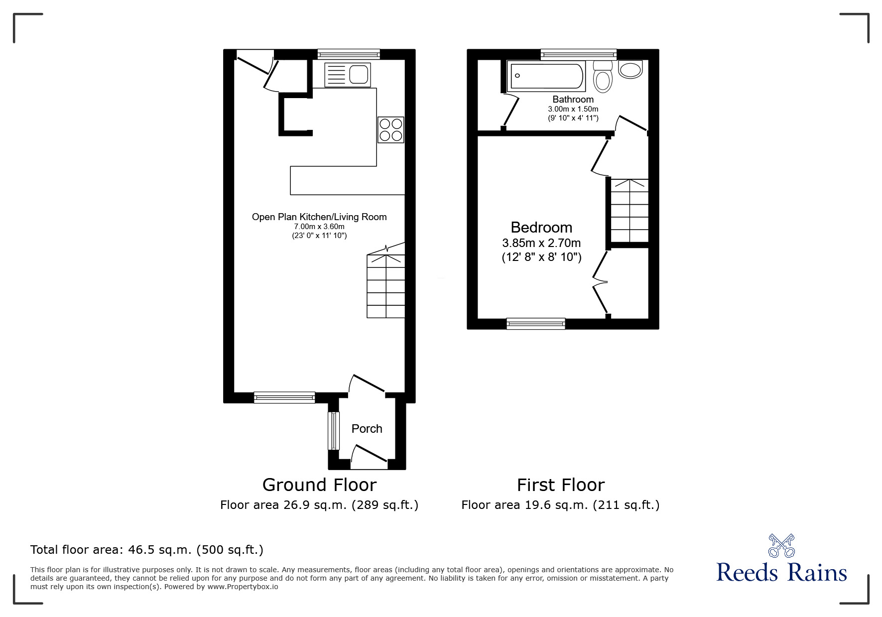 Floorplan of 1 bedroom Mid Terrace House for sale, Cannons Gate, Clevedon, North Somerset, BS21