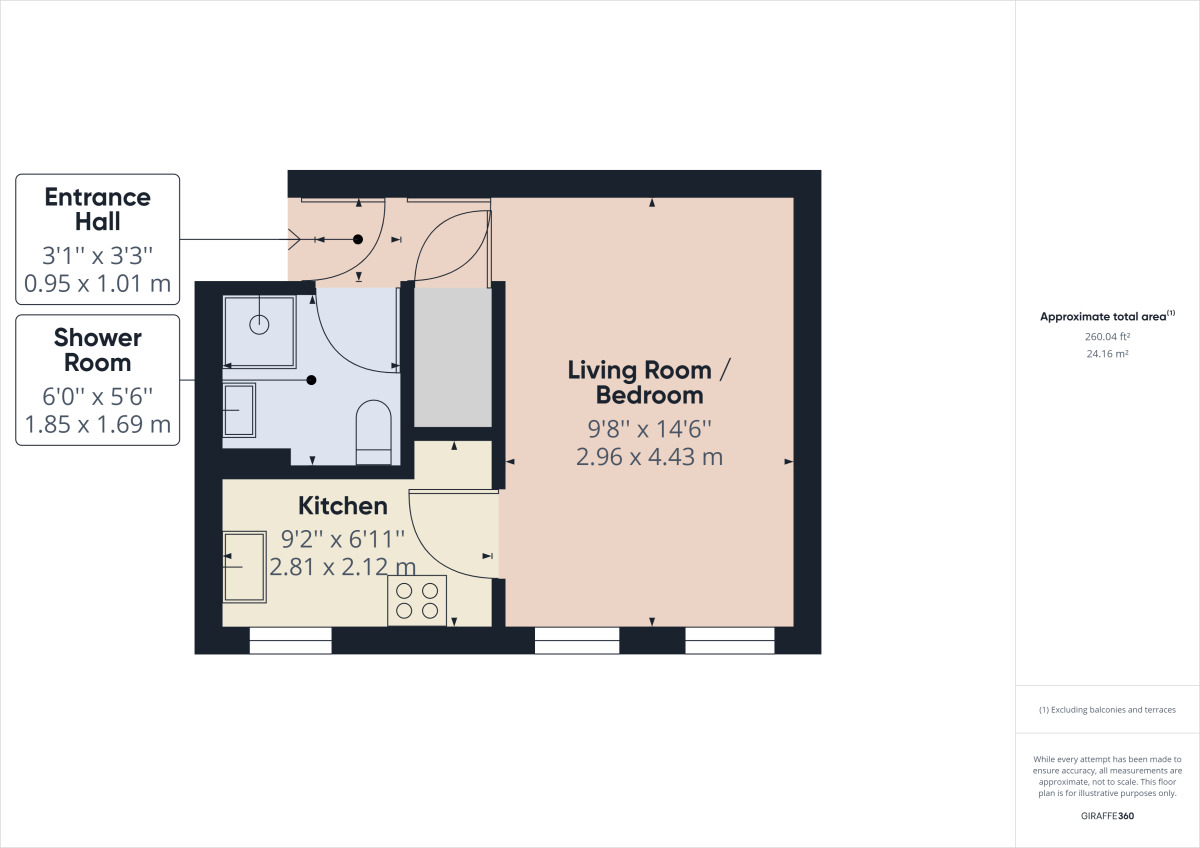 Floorplan of 1 bedroom  Flat for sale, Tuckmill, Clevedon, North Somerset, BS21