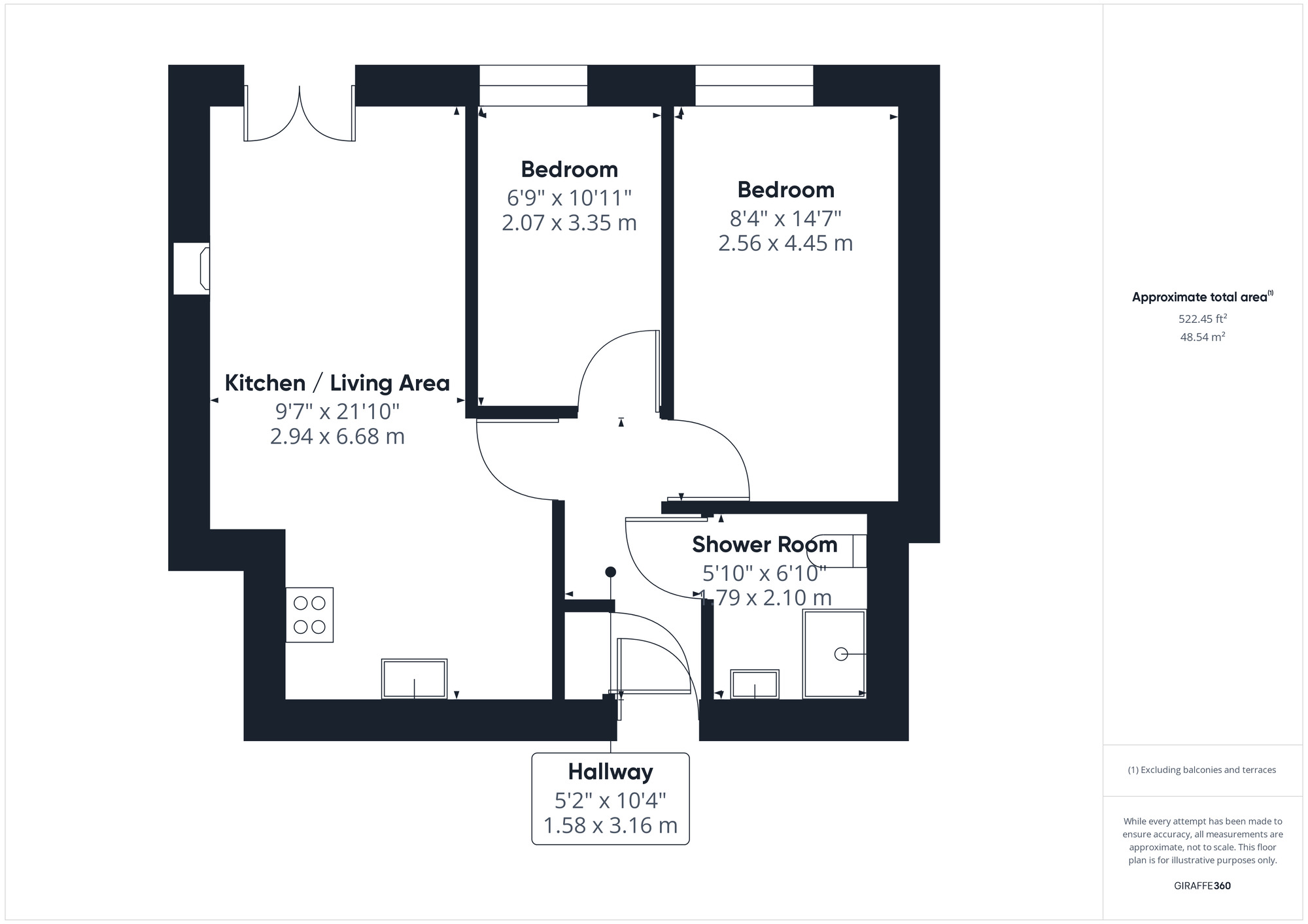 Floorplan of 2 bedroom  Flat for sale, Queens Road, Clevedon, North Somerset, BS21