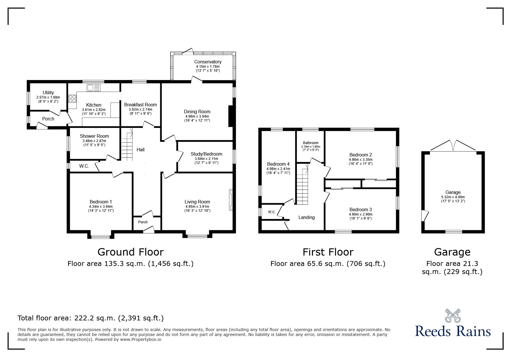 Floorplan of 4 bedroom Detached House for sale, Edward Road, Clevedon, North Somerset, BS21