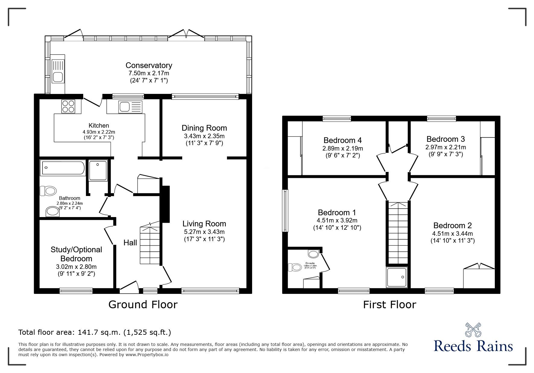 Floorplan of 4 bedroom Detached House for sale, Downleaze, Portishead, Bristol, BS20