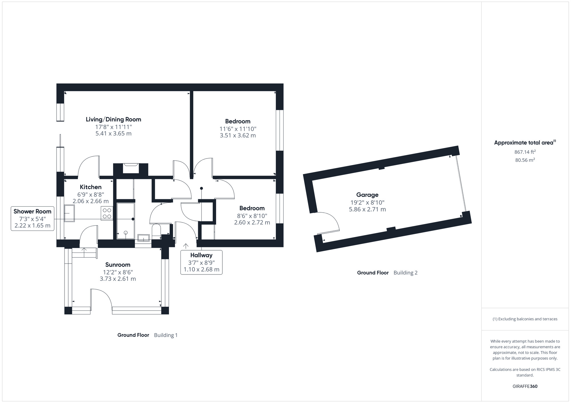 Floorplan of 2 bedroom Detached Bungalow for sale, Clover Close, Clevedon, North Somerset, BS21
