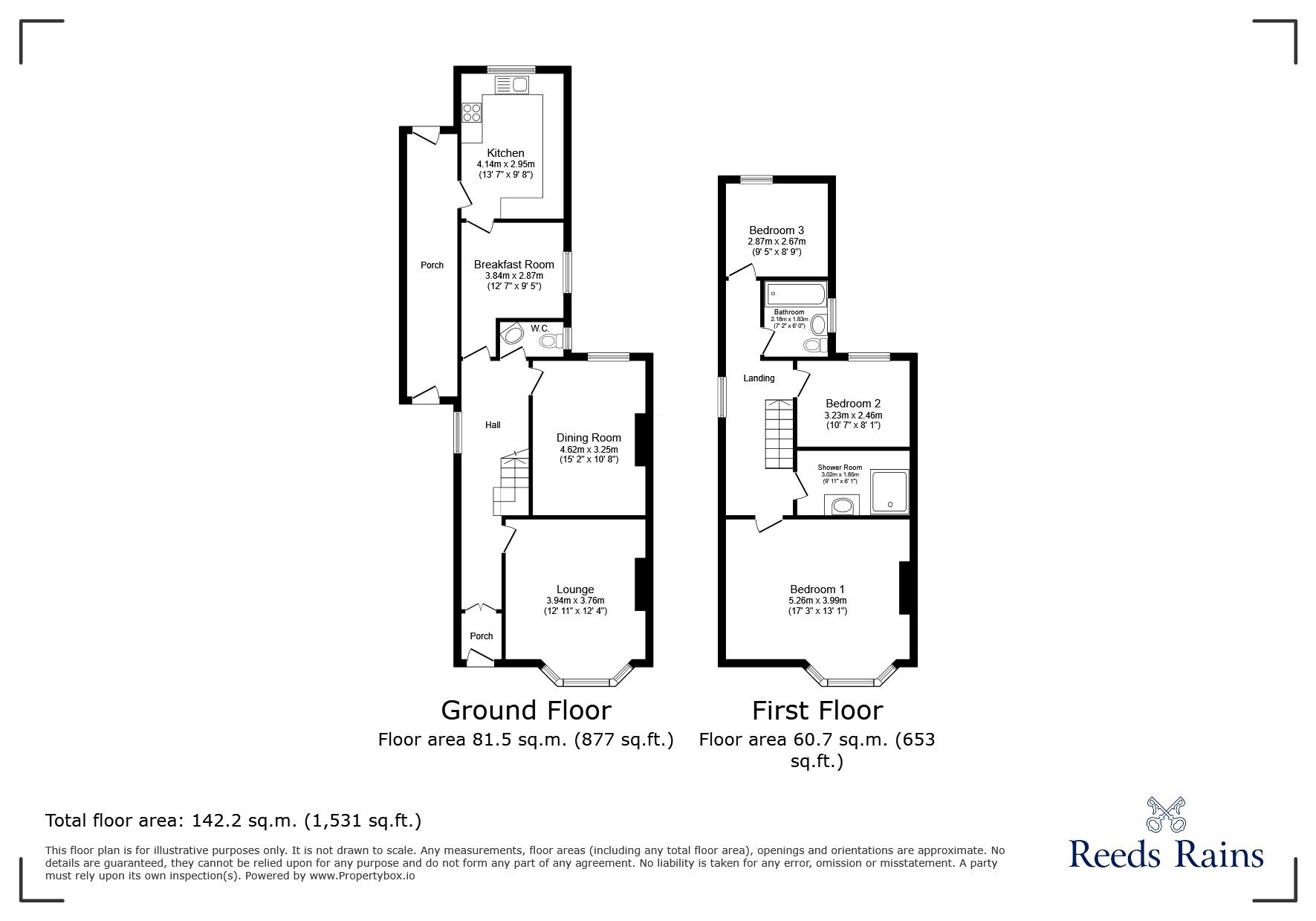 Floorplan of 3 bedroom Semi Detached House for sale, Highdale Avenue, Clevedon, North Somerset, BS21