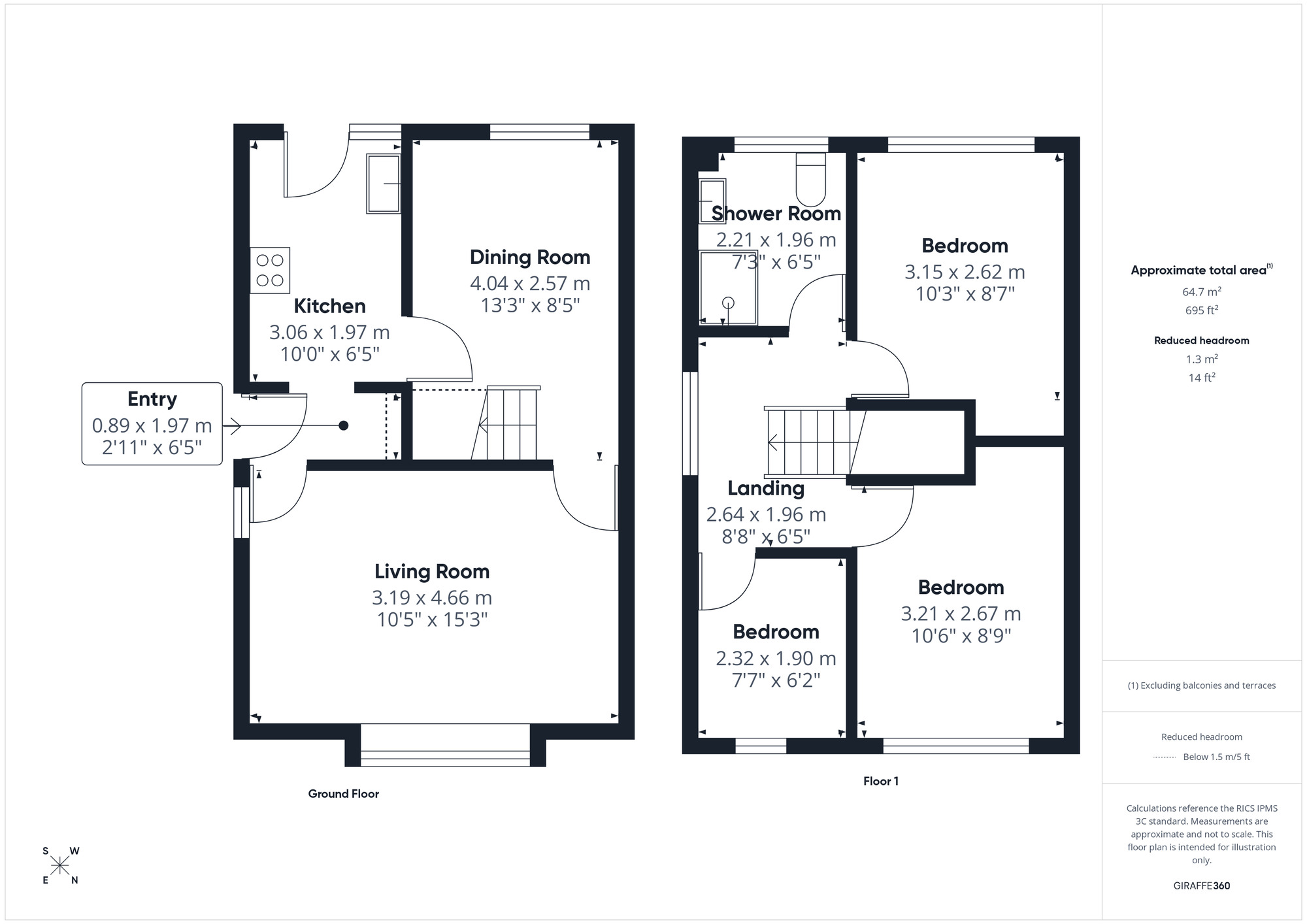 Floorplan of 3 bedroom Semi Detached House for sale, Brookfield Walk, Clevedon, North Somerset, BS21