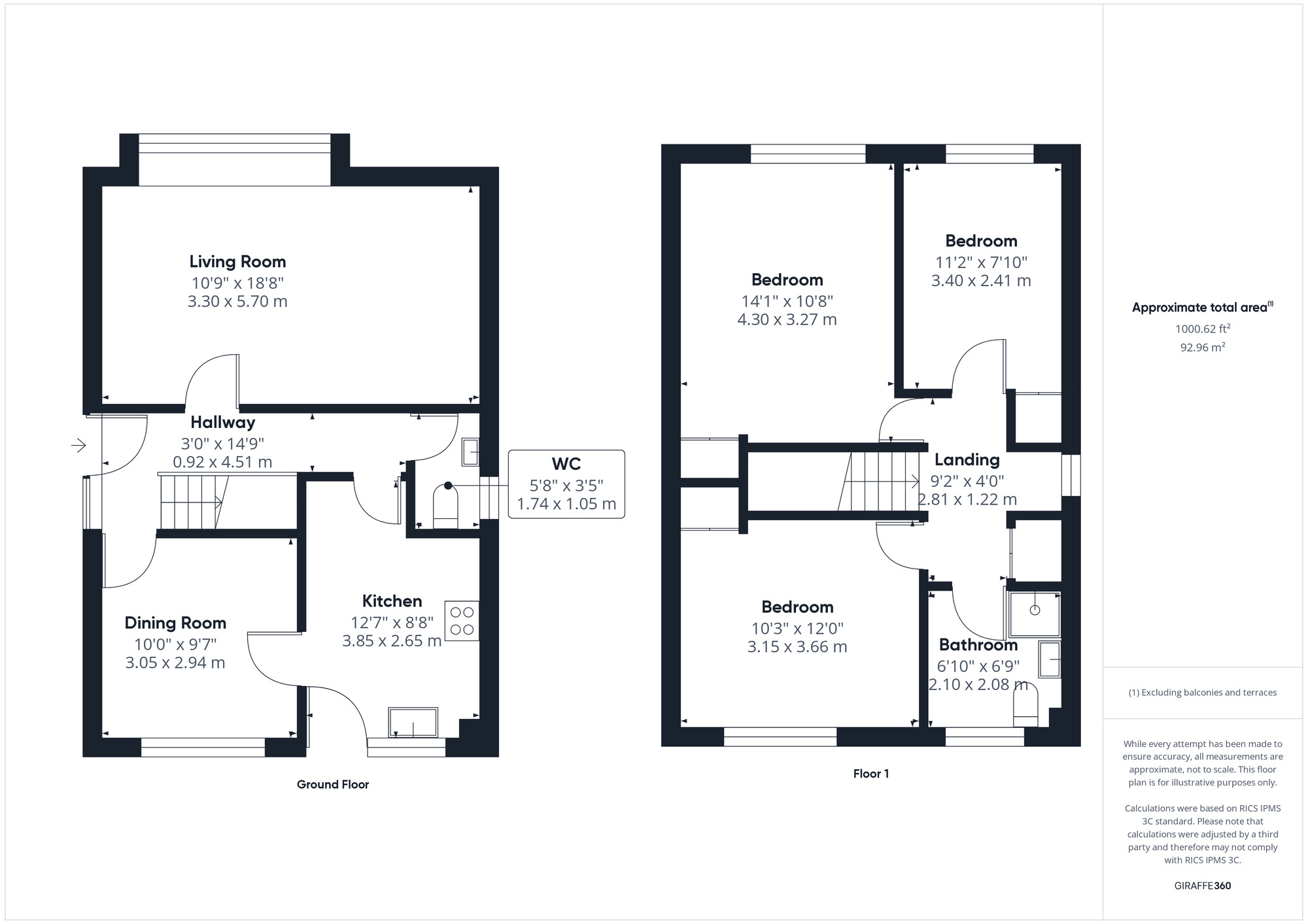 Floorplan of 3 bedroom Detached House for sale, Woodington Road, Clevedon, North Somerset, BS21