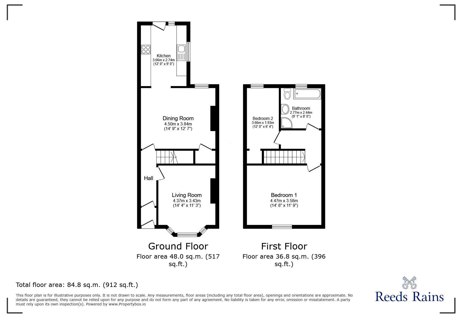 Floorplan of 2 bedroom Mid Terrace House for sale, Old Street, Clevedon, North Somerset, BS21