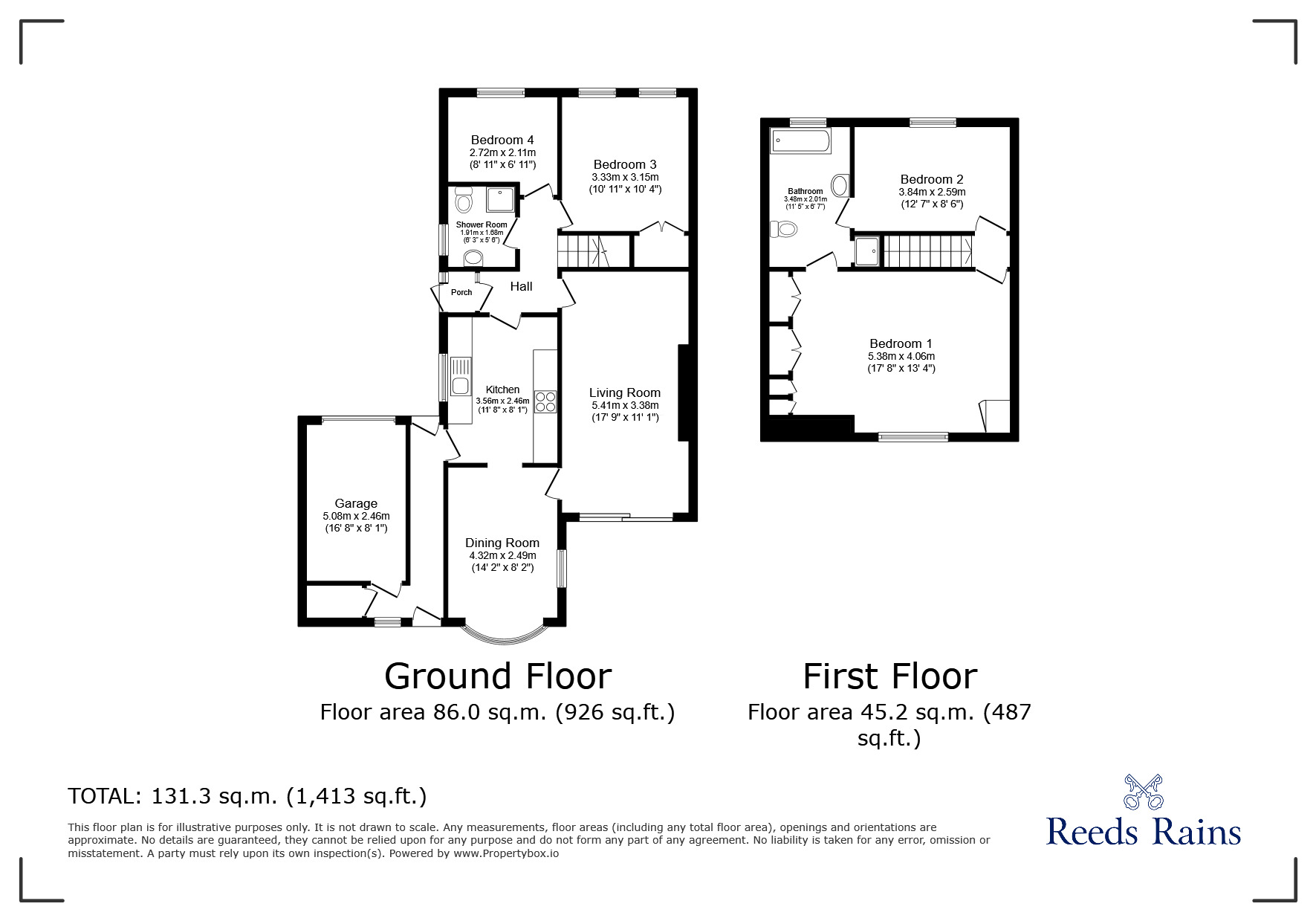 Floorplan of 4 bedroom Semi Detached House for sale, Rippleside Road, Clevedon, North Somerset, BS21