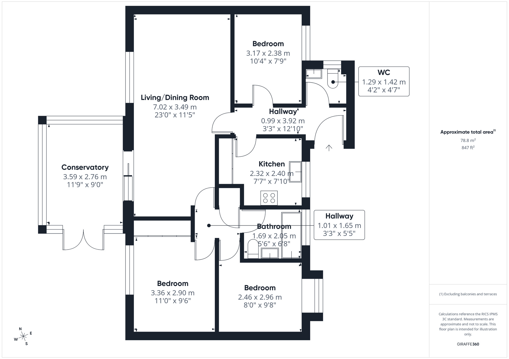 Floorplan of 3 bedroom Detached Bungalow for sale, Westfield, Clevedon, North Somerset, BS21