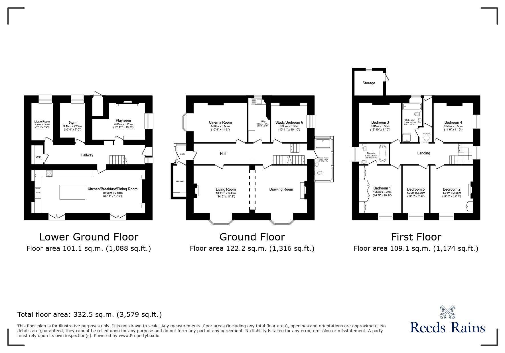 Floorplan of 5 bedroom Detached House for sale, Hill Road, Clevedon, North Somerset, BS21