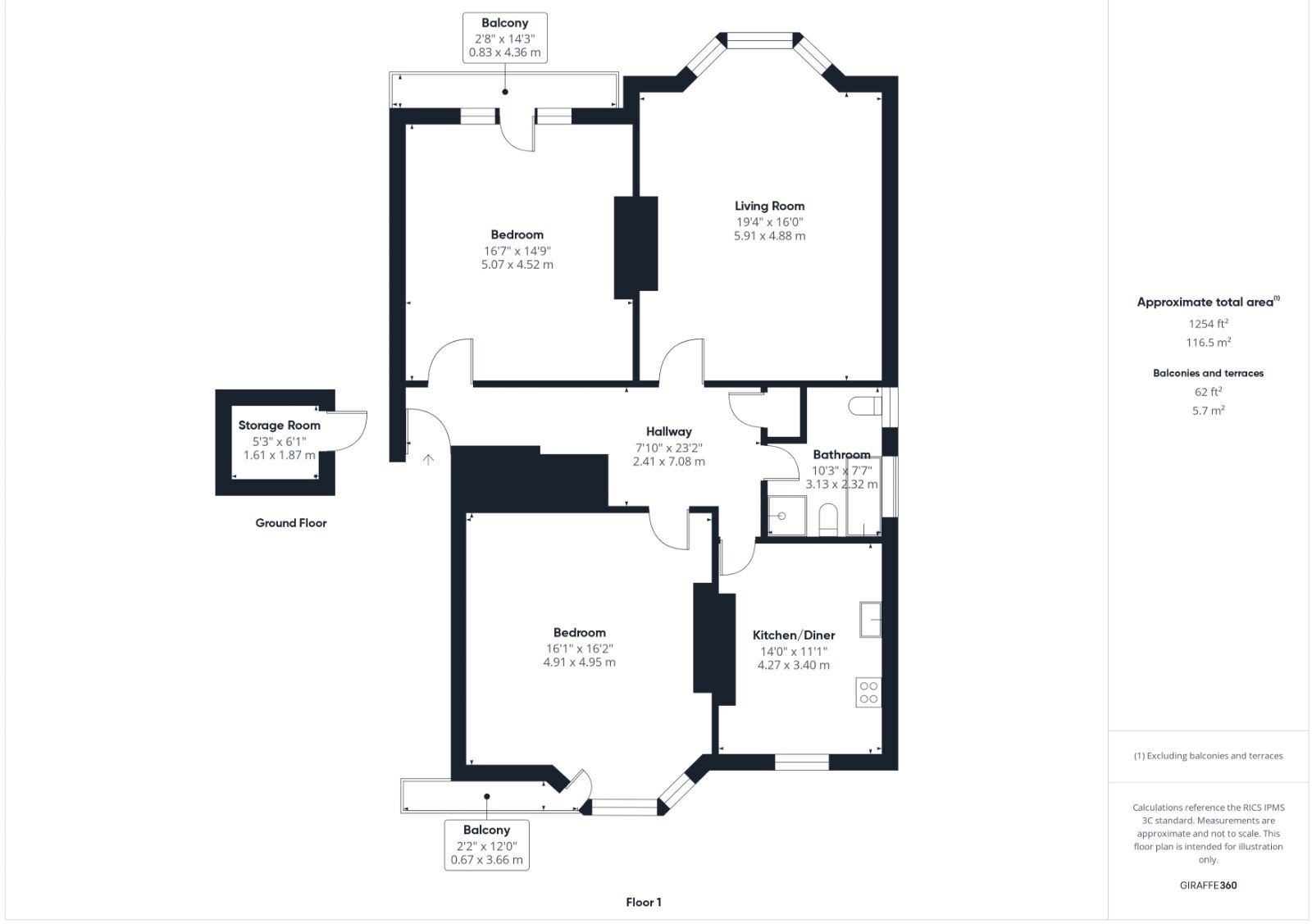 Floorplan of 2 bedroom  Flat for sale, Jesmond Road, Clevedon, North Somerset, BS21