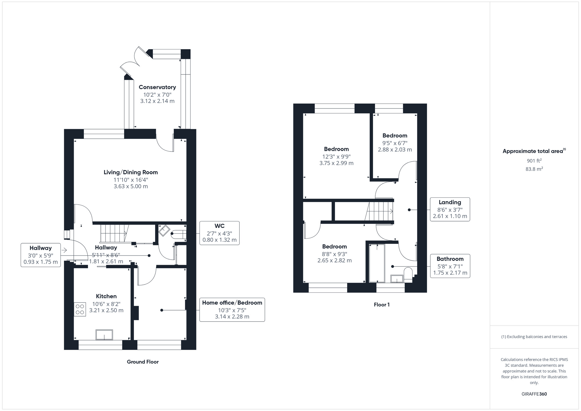 Floorplan of 3 bedroom Semi Detached House for sale, Cannons Gate, Clevedon, North Somerset, BS21