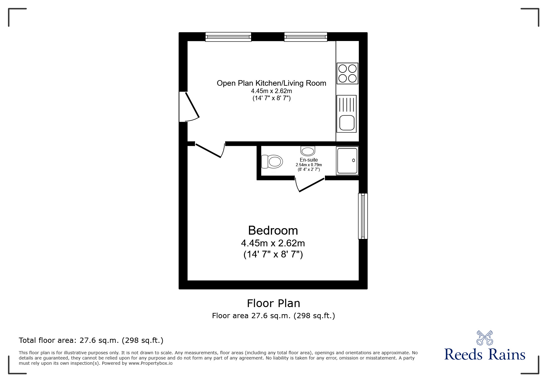Floorplan of 1 bedroom  Flat for sale, Corner Croft, Clevedon, North Somerset, BS21