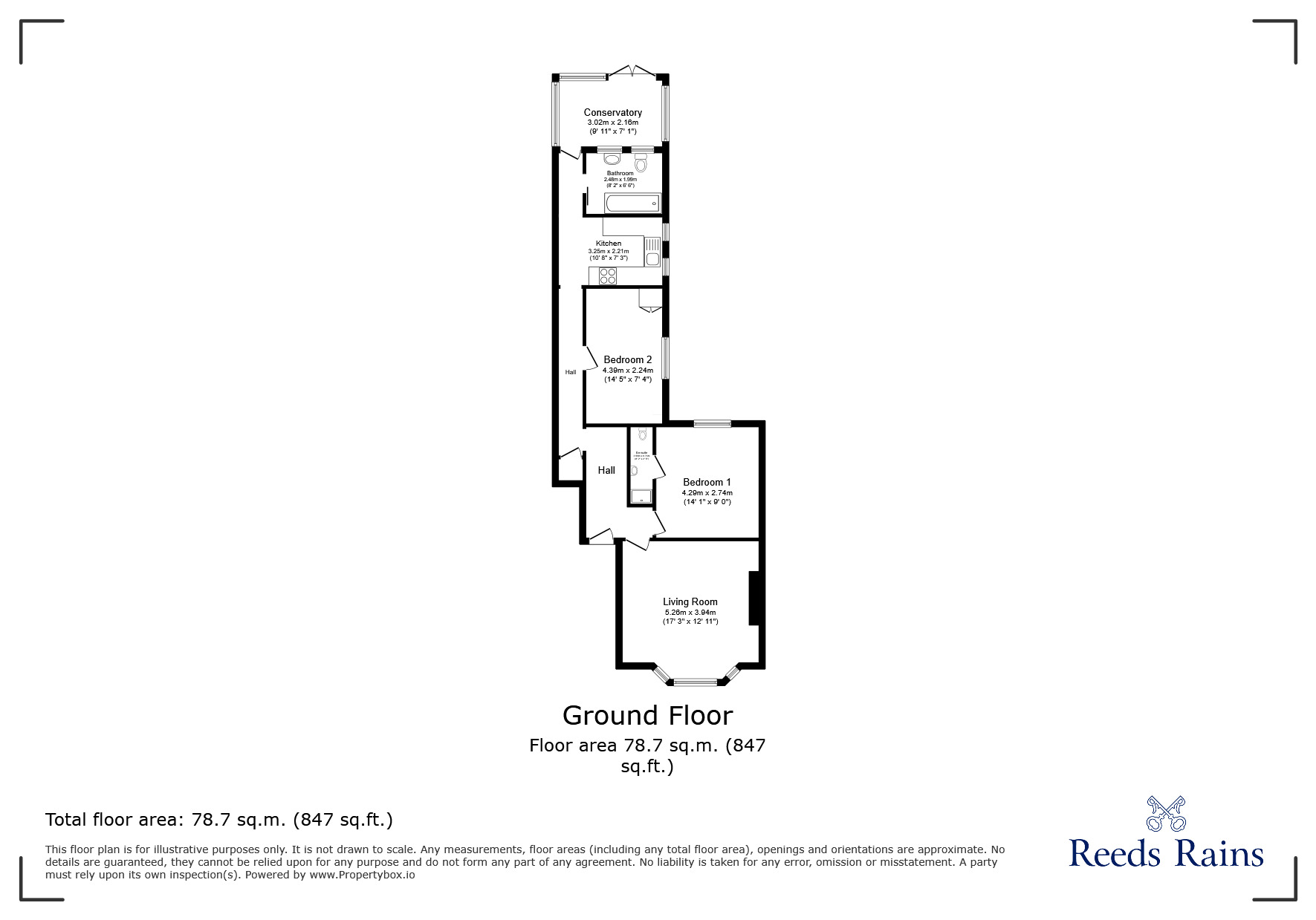 Floorplan of 2 bedroom  Flat for sale, Malvern Road, Weston-super-Mare, North Somerset, BS23