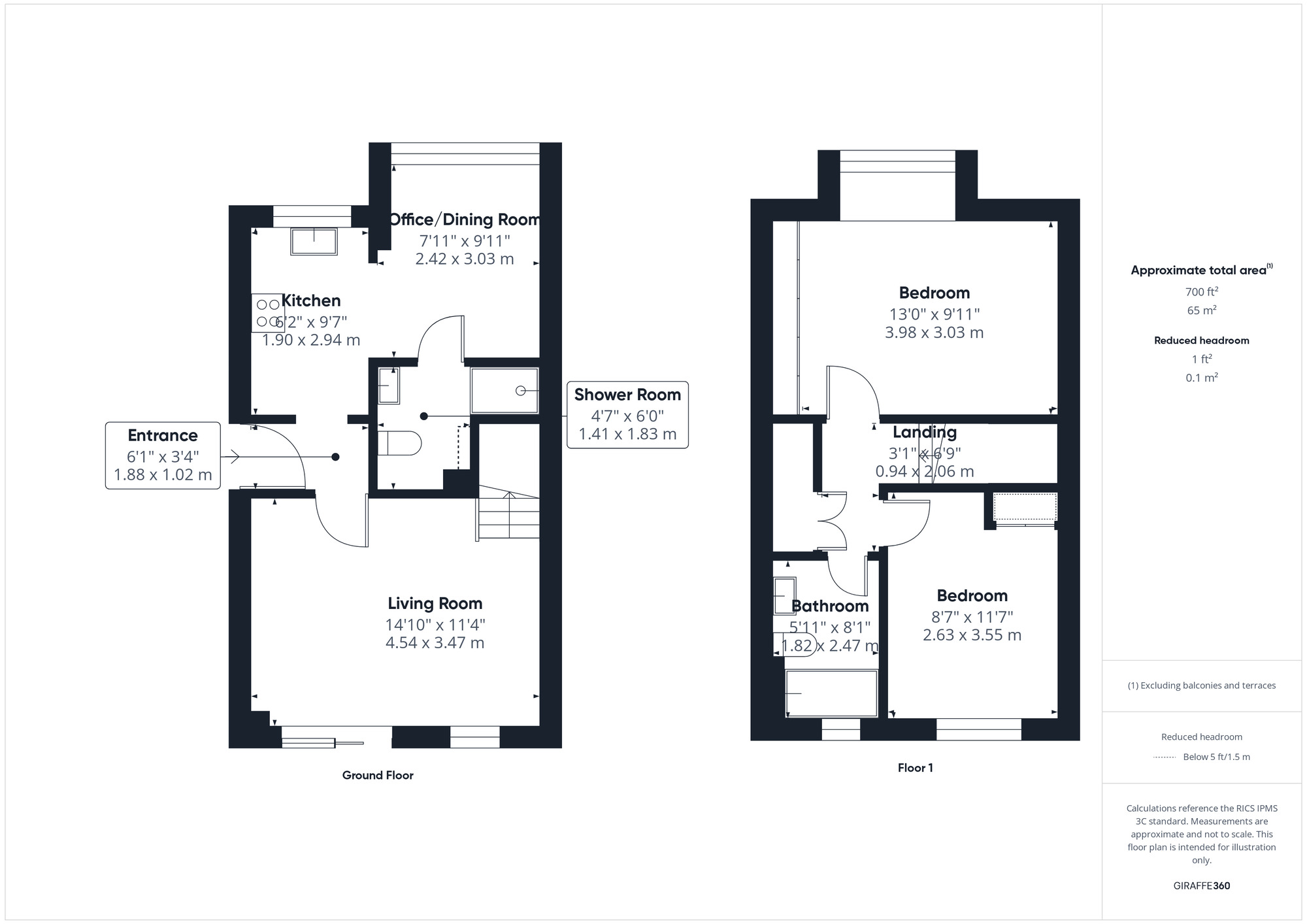 Floorplan of 2 bedroom End Terrace House for sale, Hamwood Close, Weston-super-Mare, Somerset, BS24