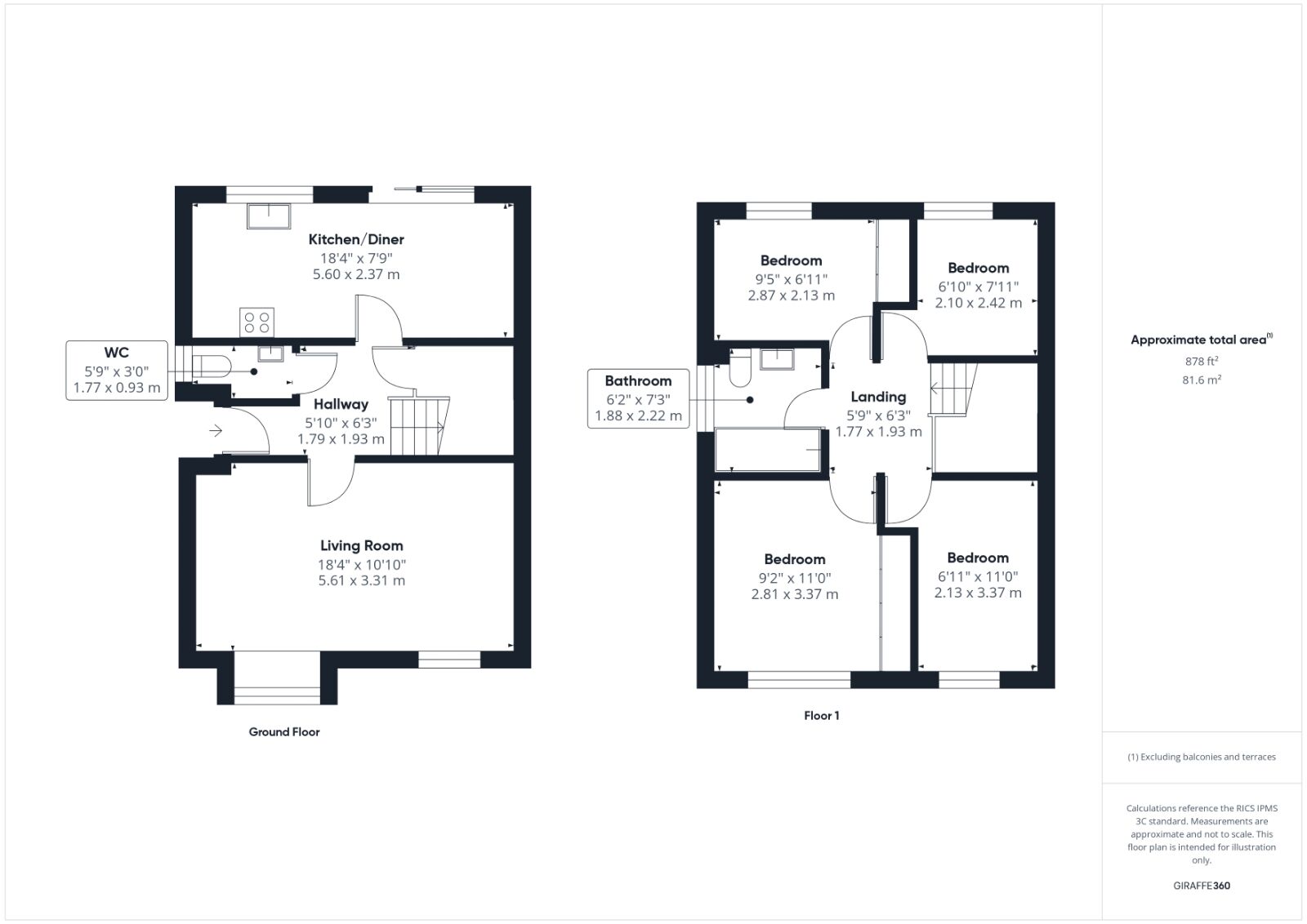 Floorplan of 4 bedroom Semi Detached House for sale, Bryant Gardens, Clevedon, North Somerset, BS21