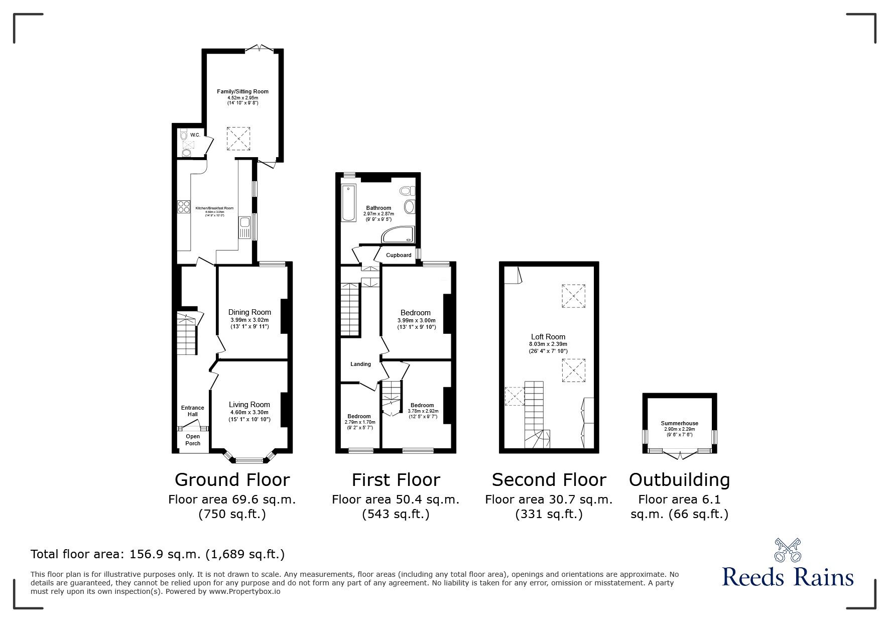 Floorplan of 3 bedroom Mid Terrace House for sale, Old Street, Clevedon, North Somerset, BS21