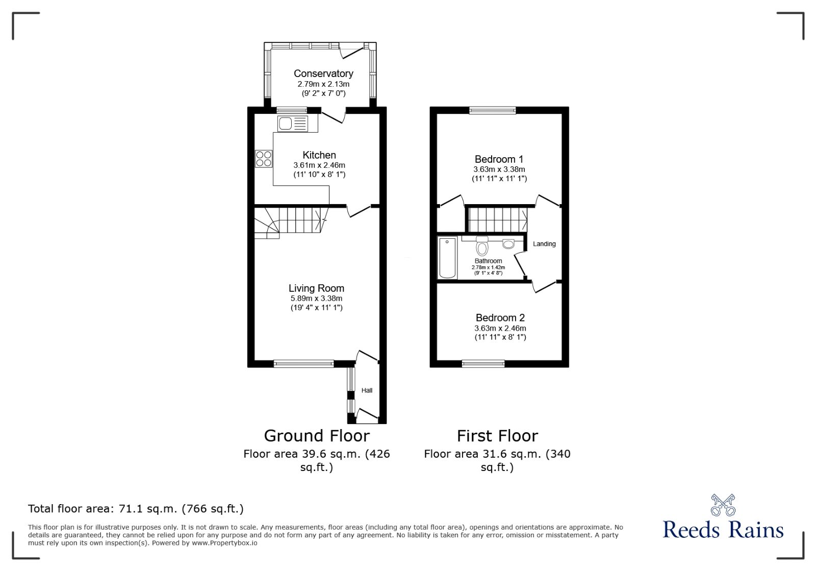 Floorplan of 2 bedroom Mid Terrace House for sale, Holland Road, Clevedon, North Somerset, BS21
