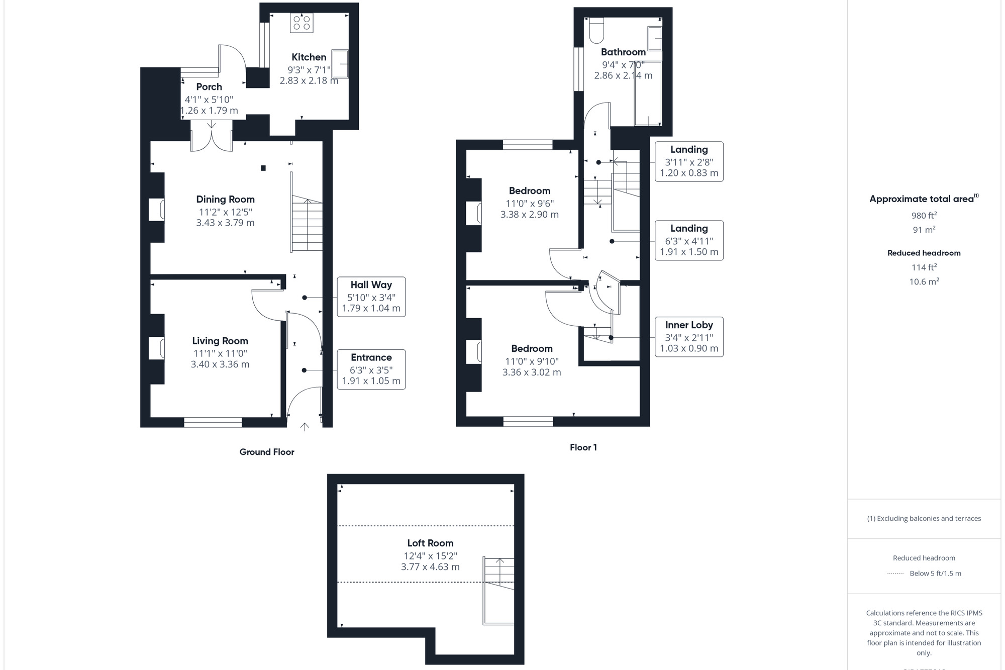 Floorplan of 2 bedroom End Terrace House for sale, Chapel Hill, Clevedon, Somerset, BS21