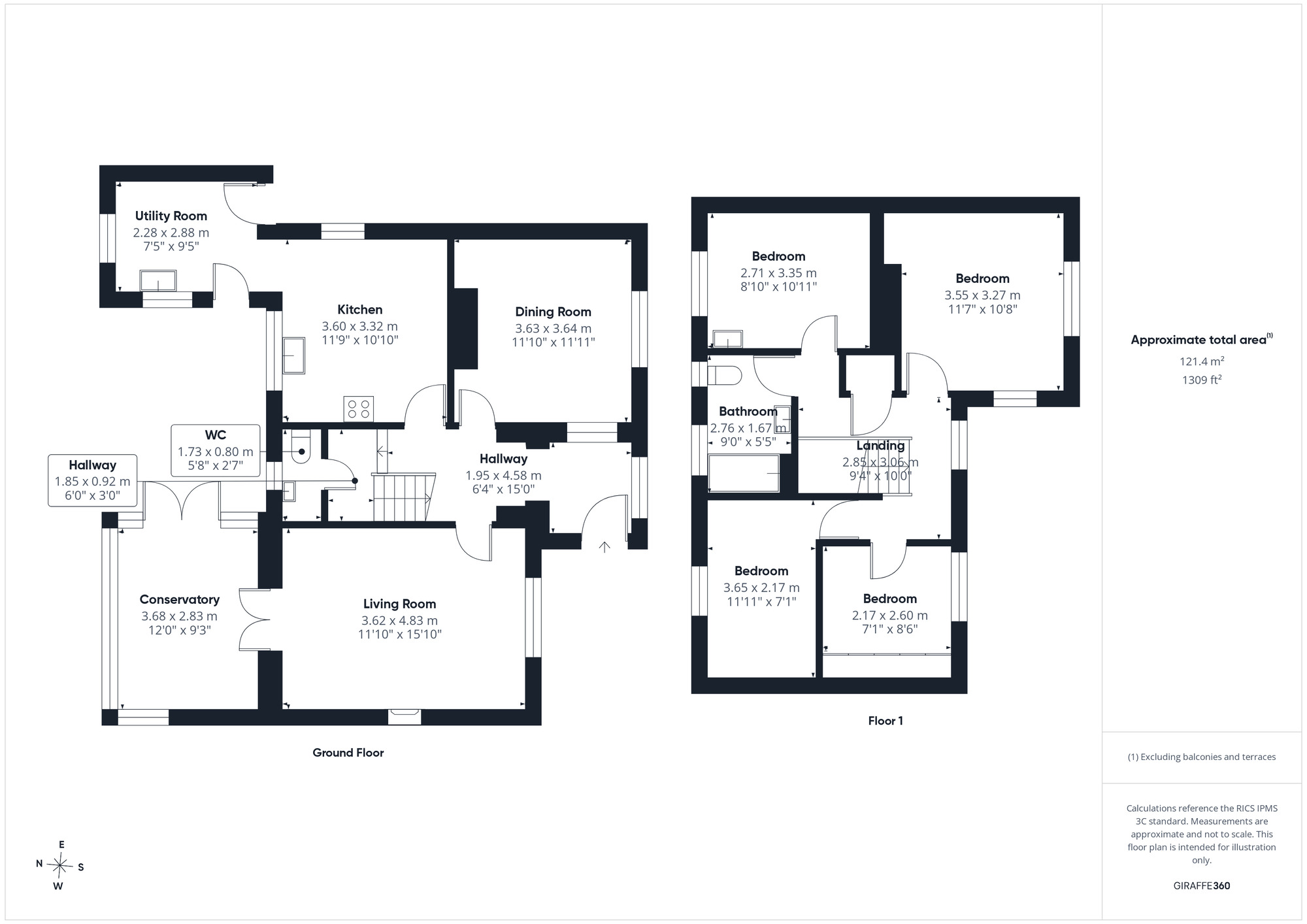 Floorplan of 4 bedroom Detached House for sale, Thackeray Road, Clevedon, North Somerset, BS21