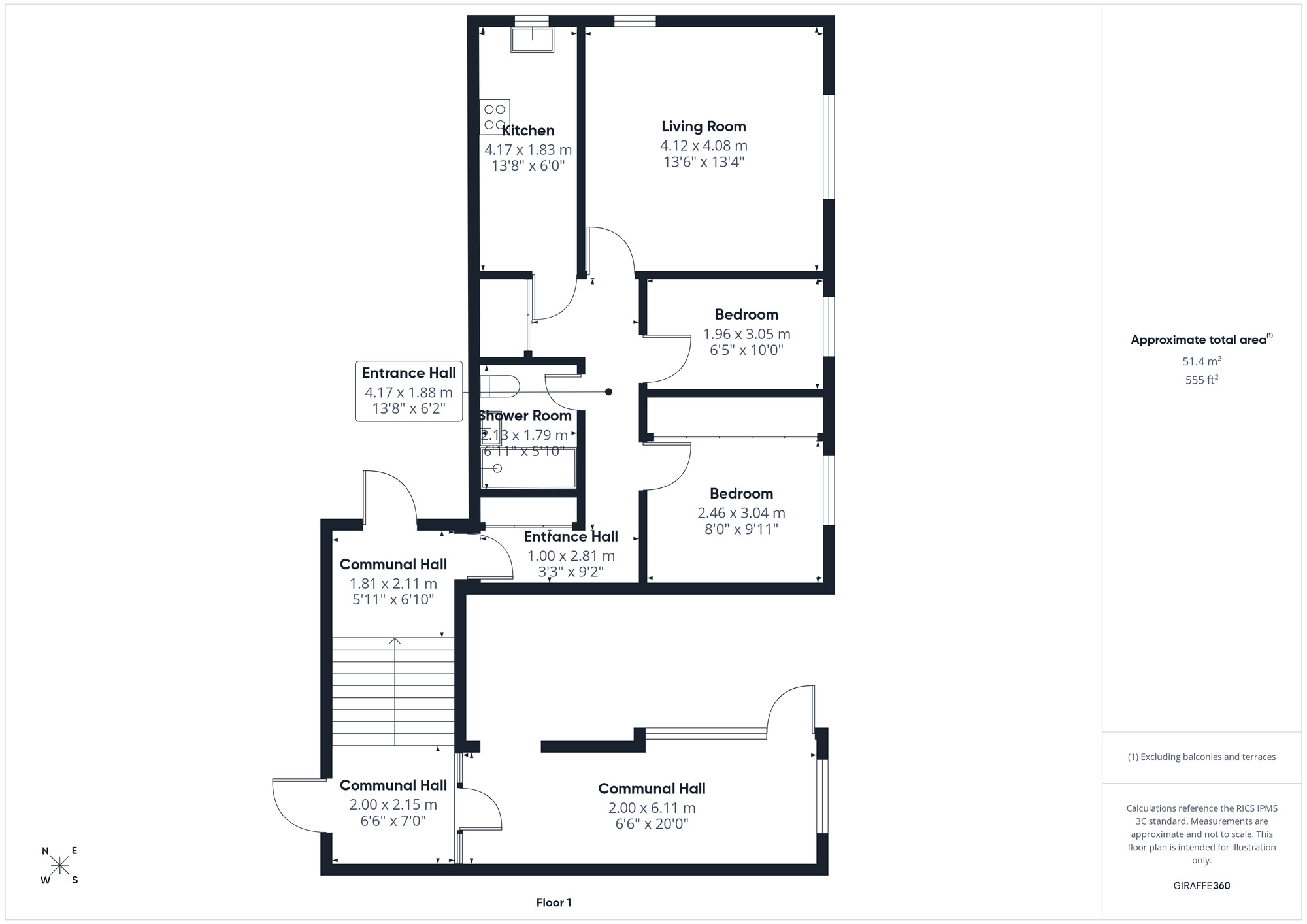 Floorplan of 2 bedroom Flat for sale, Alexandra Court, Gardens Road, North Somerset, BS21