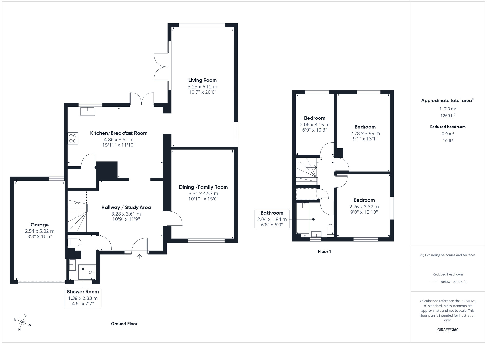 Floorplan of 3 bedroom Link Detached House for sale, Kenn Moor Drive, Clevedon, North Somerset, BS21