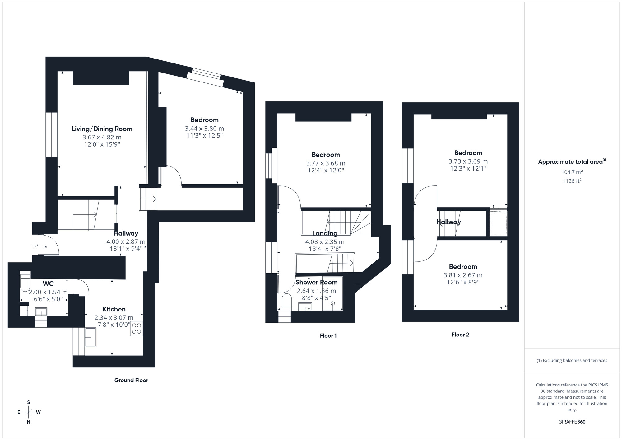 Floorplan of 4 bedroom Flat to rent, East Clevedon Triangle, Clevedon, North Somerset, BS21