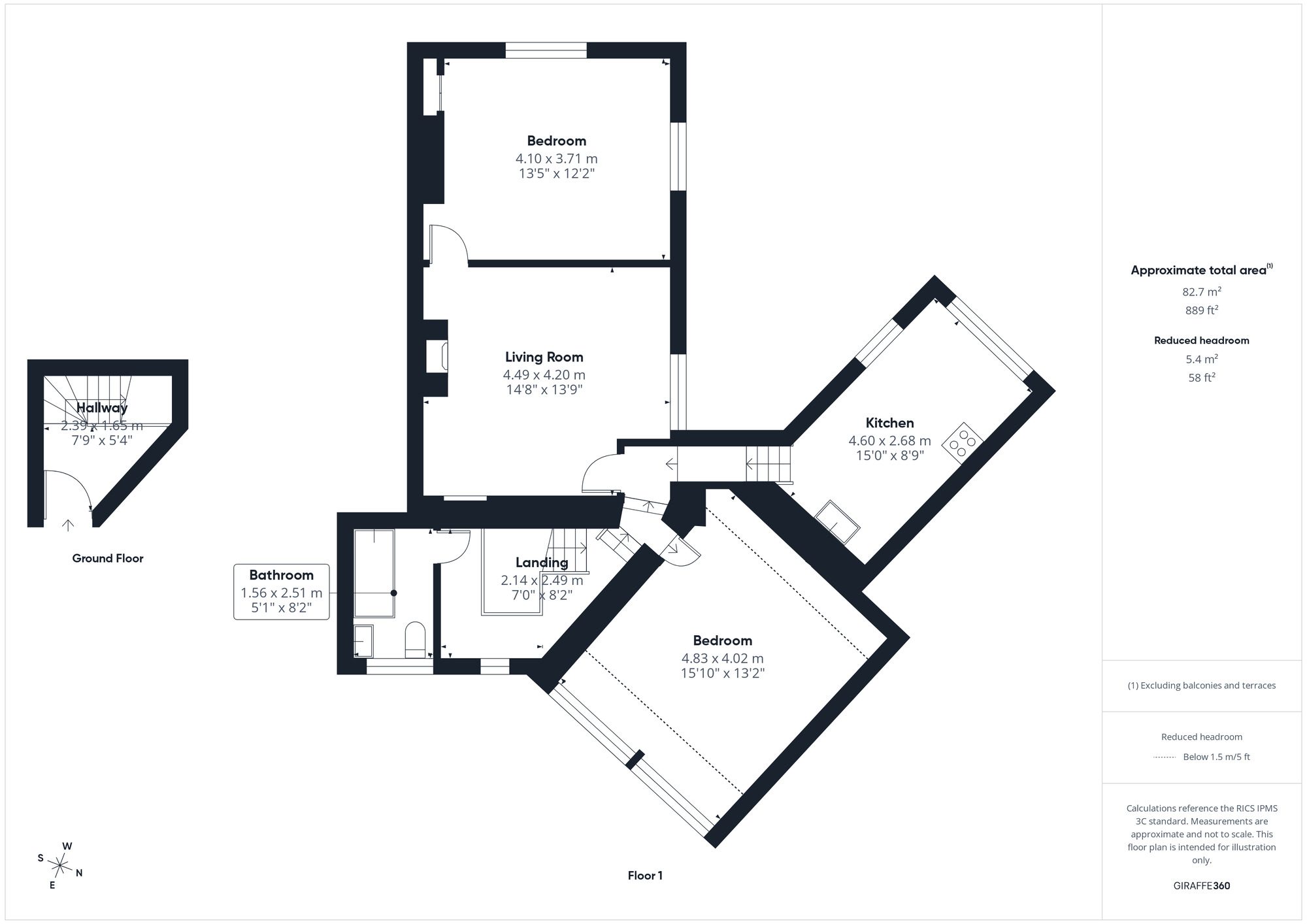 Floorplan of 2 bedroom Flat to rent, East Clevedon Triangle, Clevedon, Somerset, BS21
