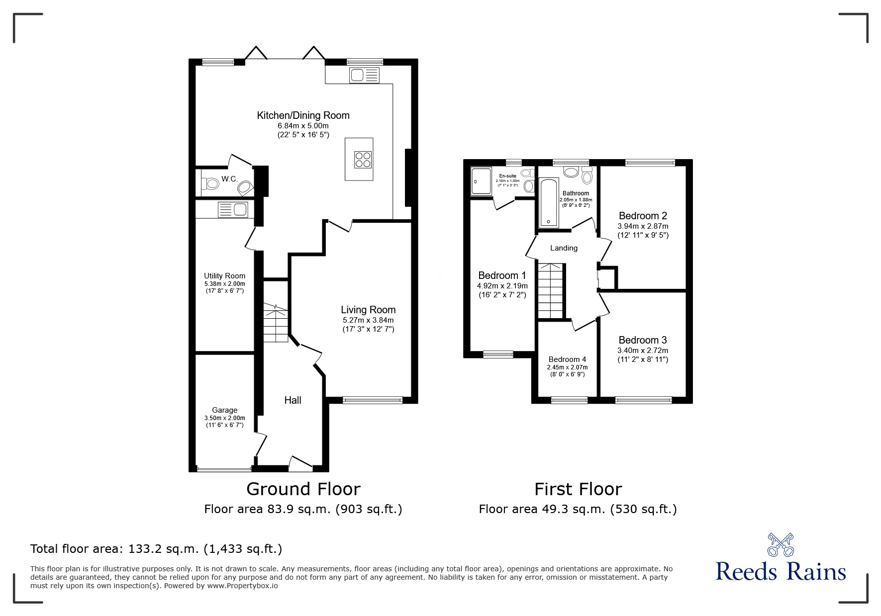 Floorplan of 4 bedroom Detached House for sale, Brookfield Walk, Clevedon, North Somerset, BS21