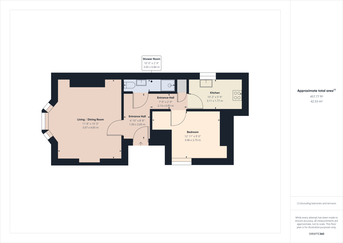 Floorplan of 1 bedroom Flat for sale, Kenn Road, Clevedon, North Somerset, BS21