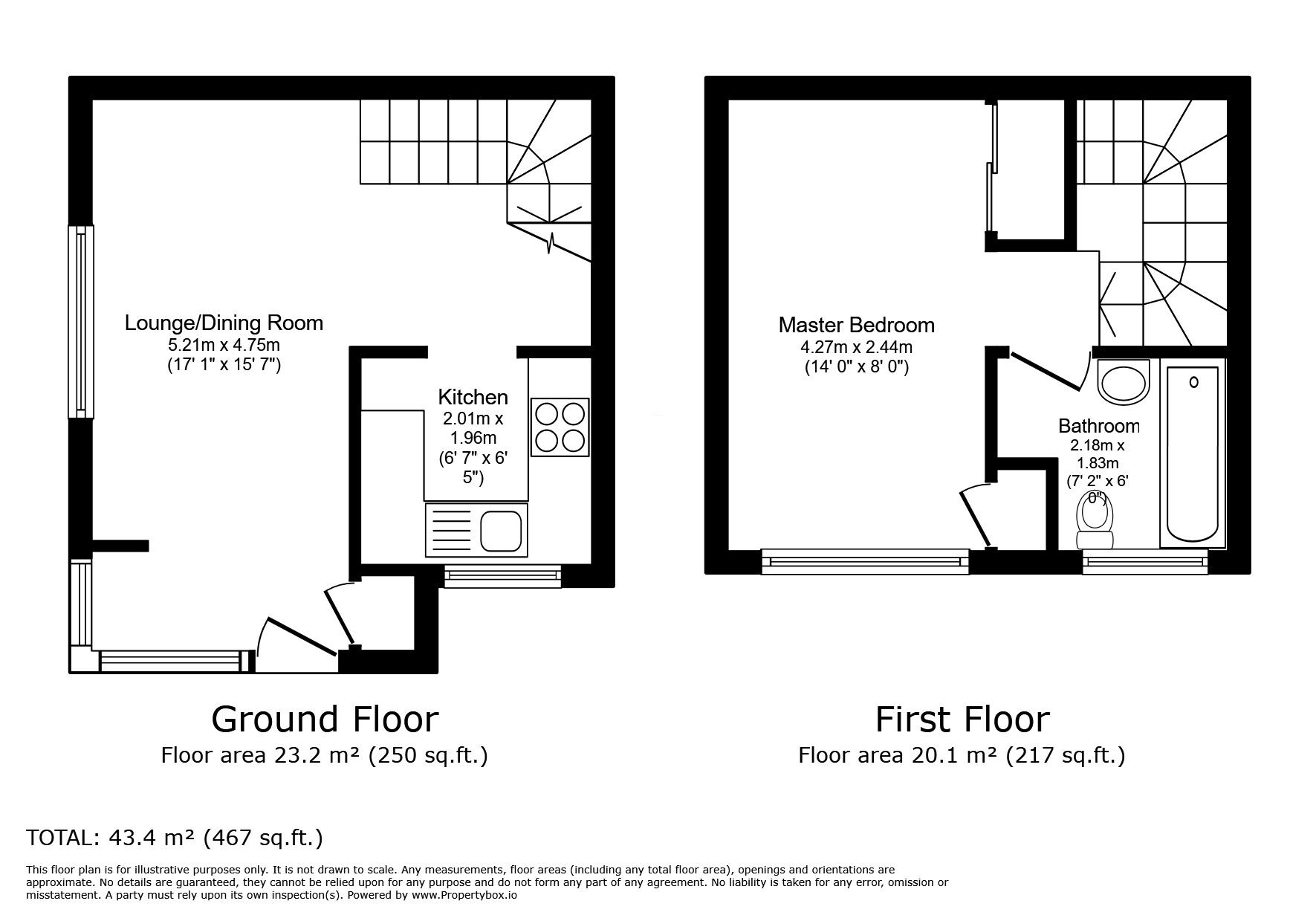 Floorplan of 1 bedroom End Terrace House for sale, Stonebridge, Clevedon, North Somerset, BS21
