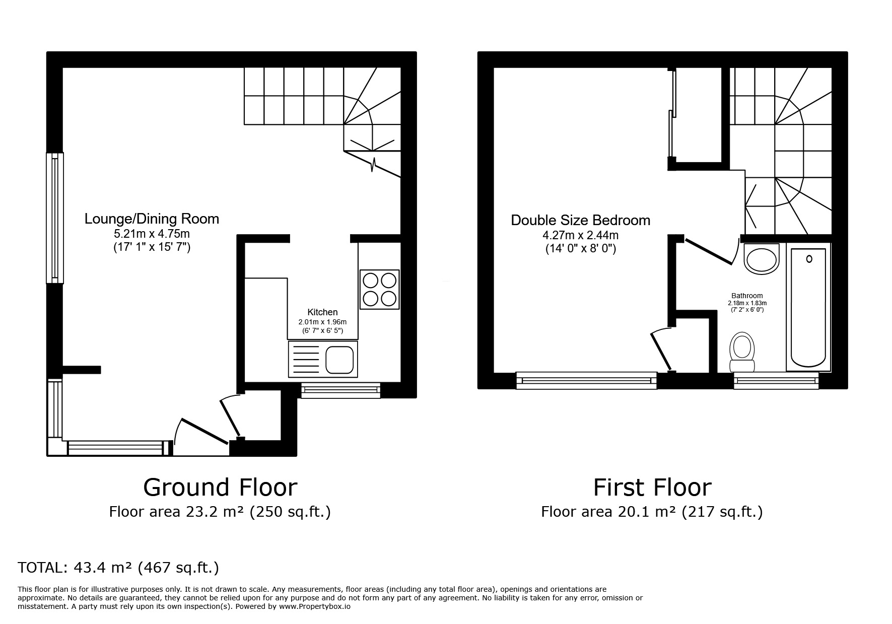 Floorplan of 1 bedroom End Terrace House for sale, Stonebridge, Clevedon, North Somerset, BS21